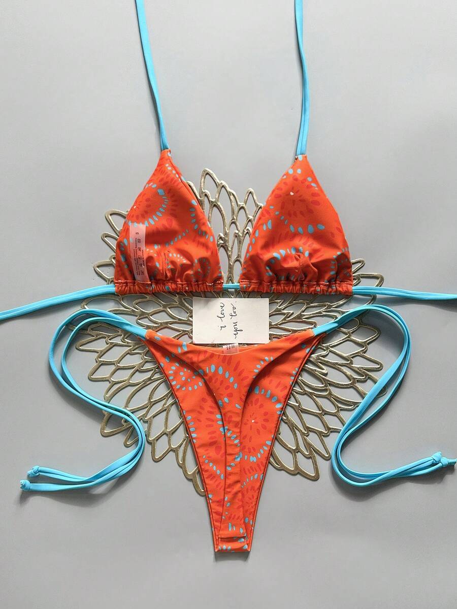 Ženski Bikini Set sa Halter Krojem i Dekoracijom od Kristala