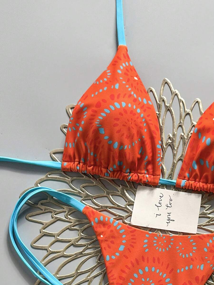 Ženski Bikini Set sa Halter Krojem i Dekoracijom od Kristala