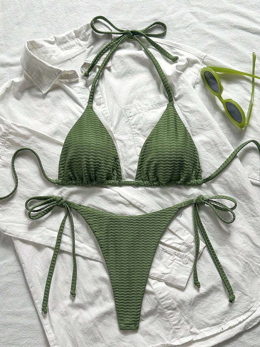 Ženski Bikini Set sa Halter Krojem i Dekoracijom od Kristala