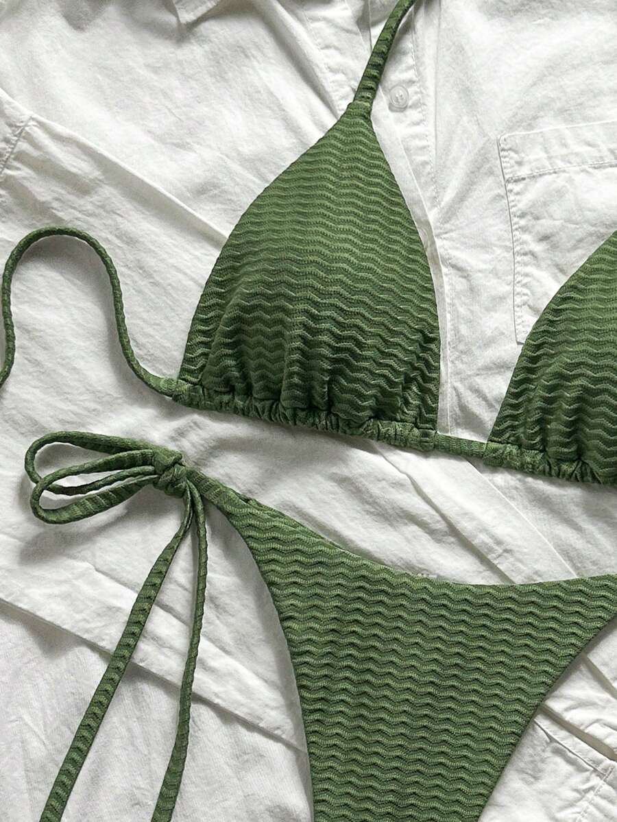 Ženski Bikini Set sa Halter Krojem i Dekoracijom od Kristala