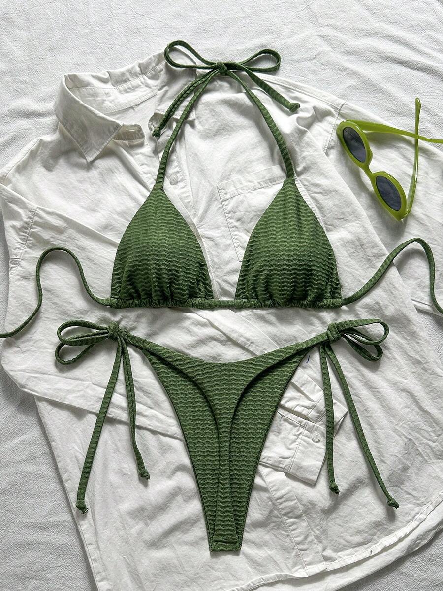 Ženski Bikini Set sa Halter Krojem i Dekoracijom od Kristala
