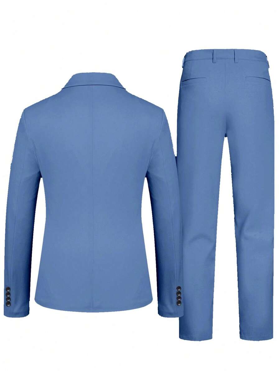 Muško odelo od 2 dela sa jednim dugmetom, slim fit, formalno