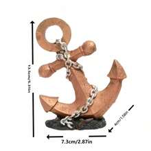 Mediterranean Style Anchor, Fish & Shrimp Hideaway Ornament, Aquarium Decor, Fish Breeding & Hiding, Aquarium Micro-Landscape Supplies