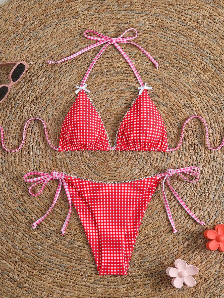 Ženski Bikini Set sa Halter Krojem i Dekoracijom od Kristala