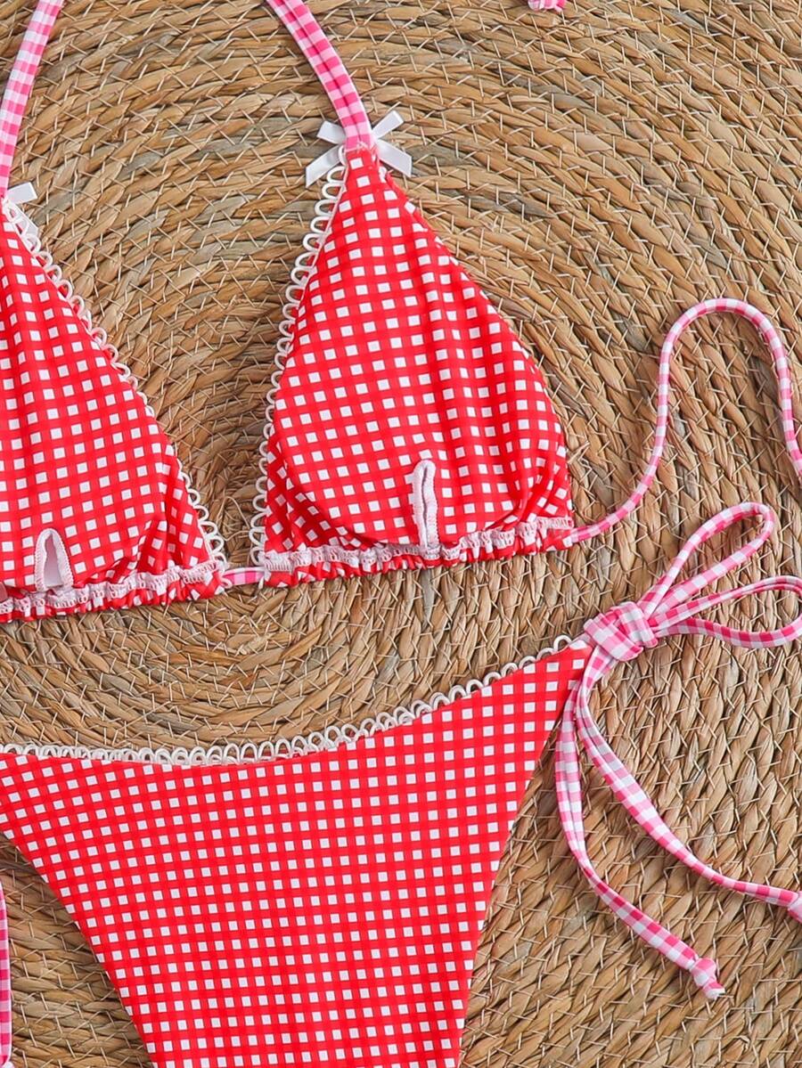 Ženski Bikini Set sa Halter Krojem i Dekoracijom od Kristala
