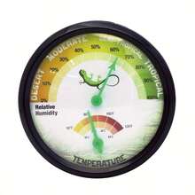 1/2pcs Reptile Thermometer Hygrometer Dual Dial Pet Terrarium Reptile Thermometer And Hygrometer With Color-Coded Segments And Clear Printed Markings