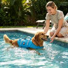 Metglad High Buoyancy & Reflective Pet Life Jacket, Thick Rescue Handle And Metal D-Ring Protect Dogs During Water Activities, Adjustable Size Suitable For Small, Medium And Large Dogs
