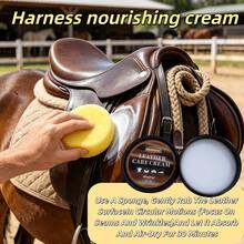 Leather Nourishing Balm With Sponge-Deep Conditioning Dry, Stiff Leather For Saddles, Boots, Bags, Belts And Everyday Leather-Easy To Apply;