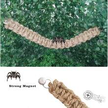 2pcs/Set Spider Jump Rope Bridge, Spider Jump Accessories Rope Bridge With Magnets, For Spider Jump Glass Container, Spider Shell Decor, Perfect Insect Habitat Decor, For Climbing, Resting And Exploring