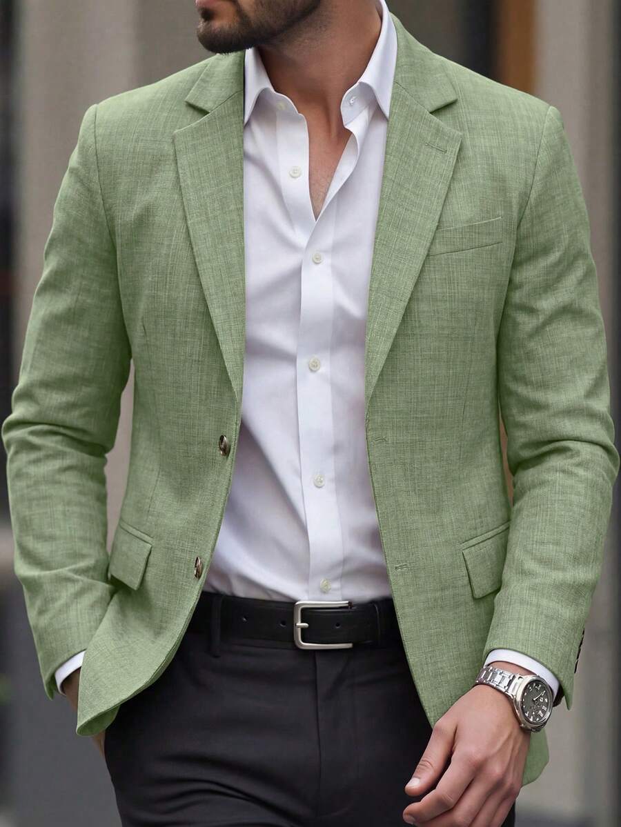 Muški slim-fit blejzer sa džepovima, smart casual, formalni