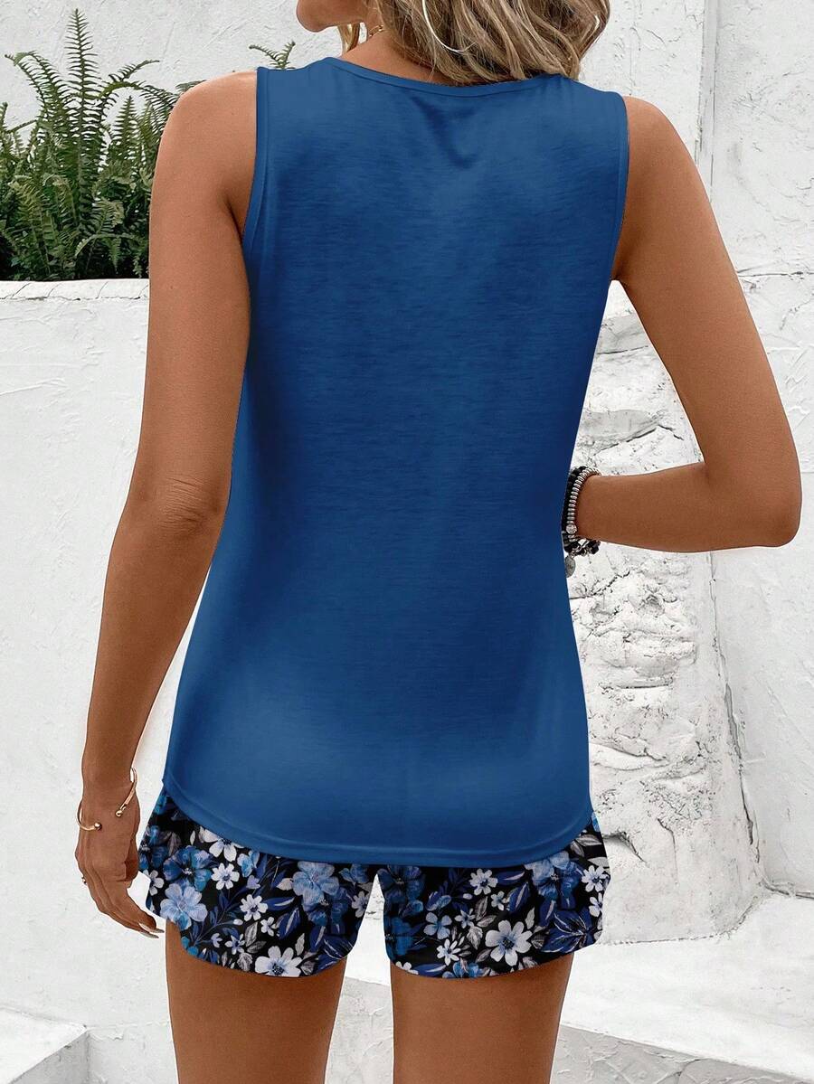 Ženski Casual Boho Majica i Šorts  Set