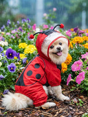 Cute Animal Shaped Pet Dog Raincoat, Hooded Waterproof Dog Clothes With Transparent Face Shield And Reflective Strips