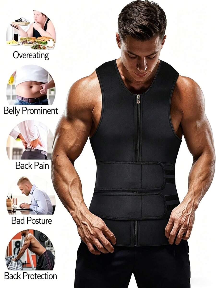 1 kom premium muški kompresioni prsluk, slim fit