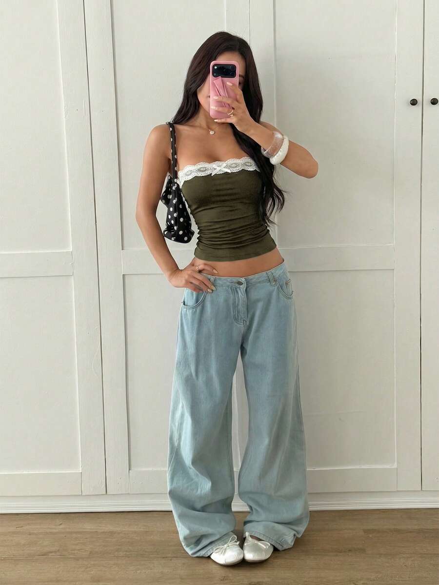 Ženska Casual  Čipkasta majica