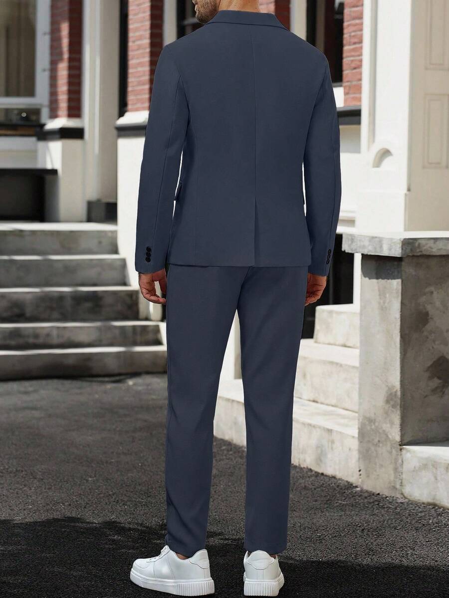 Muški poslovni formalni set sako sa reverom i pantalonama