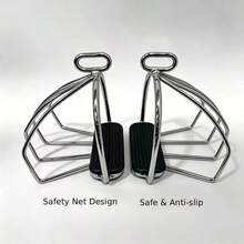 Equestrian Safety Stirrups With Protective Cage & Anti-Slip Rubber Pad, Horse Riding Gear,Protective Foot Cage Stirrups For Equestrian Training