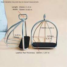 Equestrian Safety Stirrups With Protective Cage & Anti-Slip Rubber Pad, Horse Riding Gear,Protective Foot Cage Stirrups For Equestrian Training