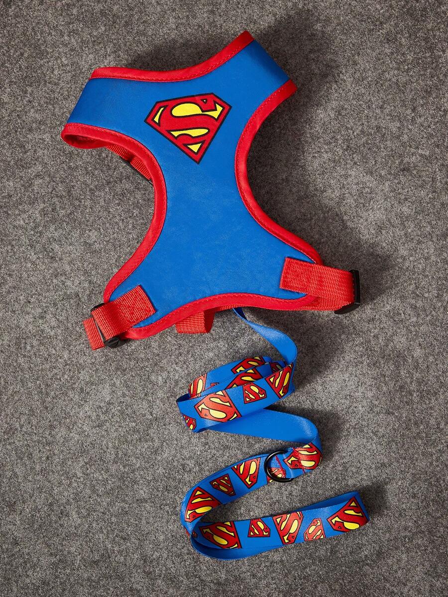 BATMAN 1 set opreme za kućne ljubimce sa štampanim crtanim uzorkom, am i povodac