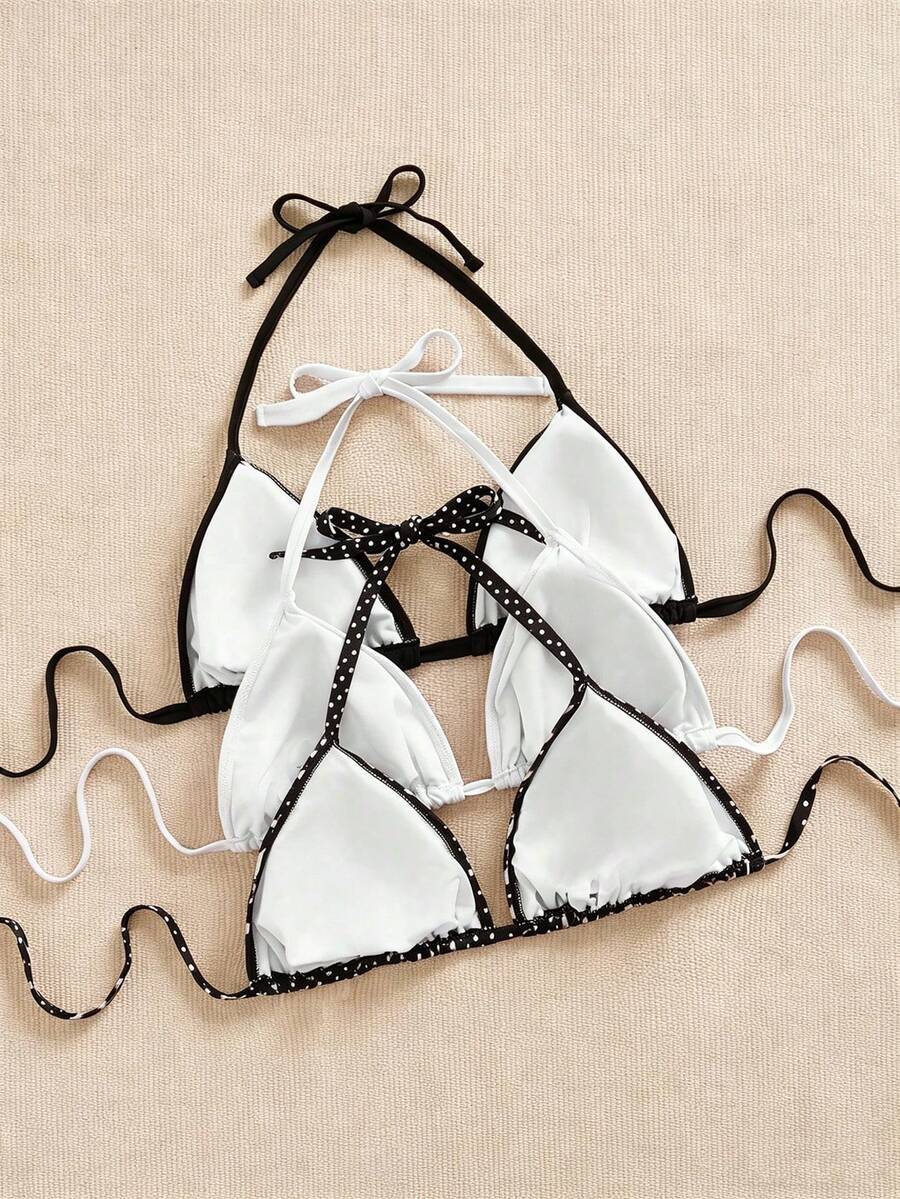 Ženski bikini set od 3 dela plus size,višebojni