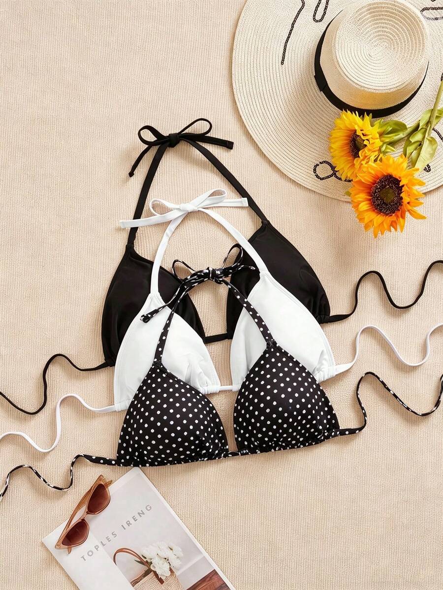Ženski bikini set od 3 dela plus size,višebojni
