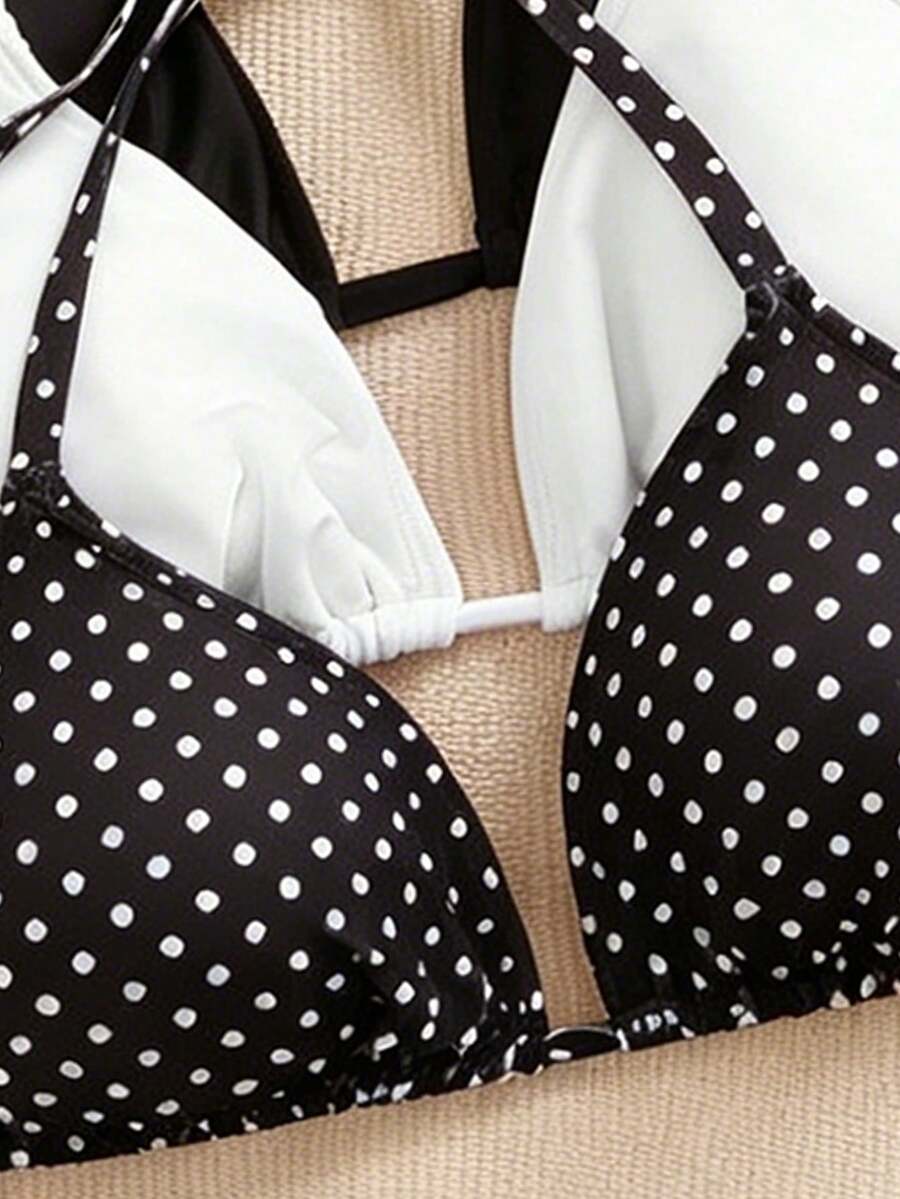 Ženski bikini set od 3 dela plus size,višebojni