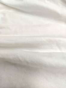 Balvessa White Asymmetrical Shoulder Casual Versatile Women Short Sleeve T-Shirt