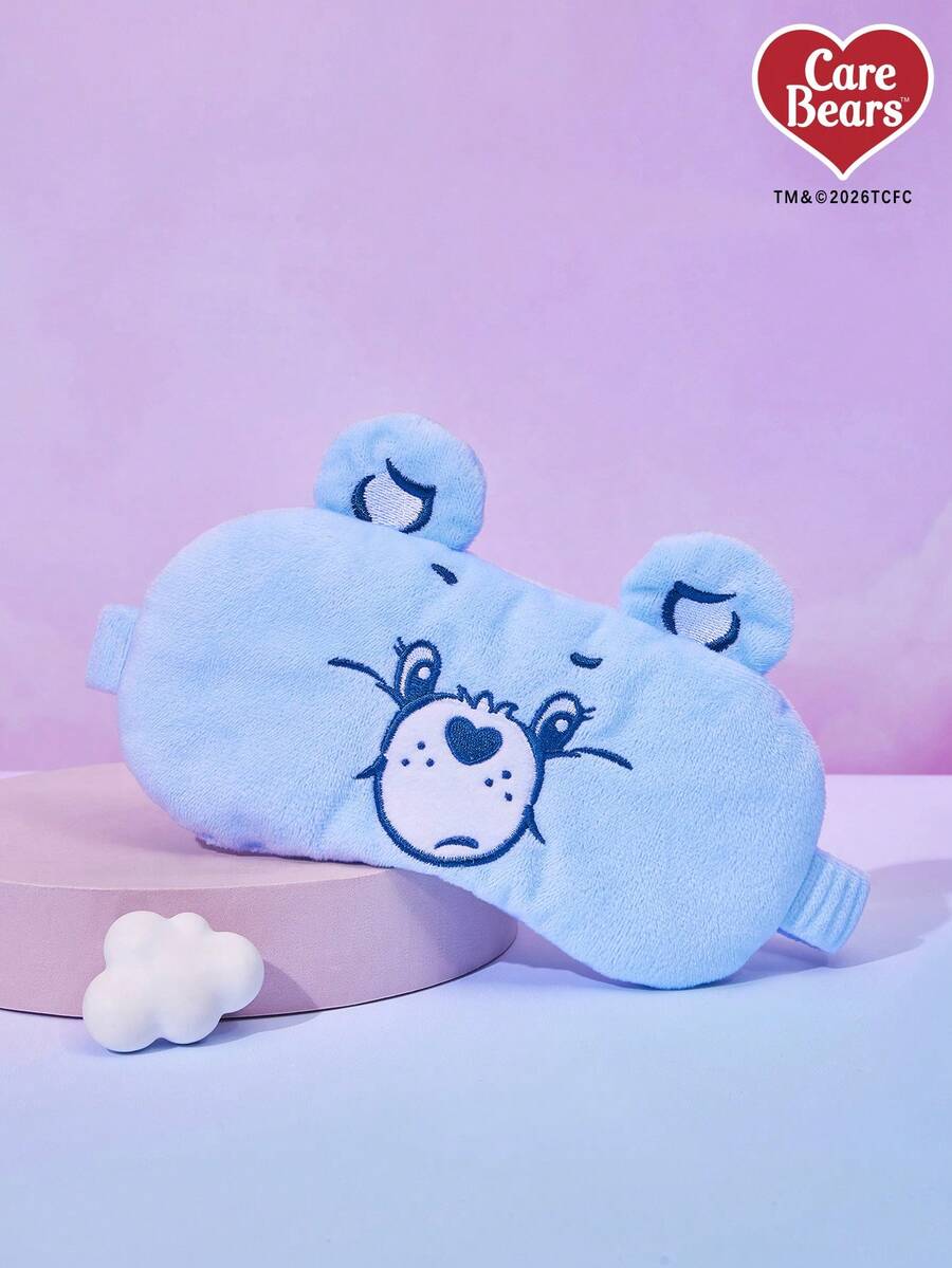 Care Bears slatka maska za spavanje sa vezenim medvedom, mekana, za blokiranje svetlosti
