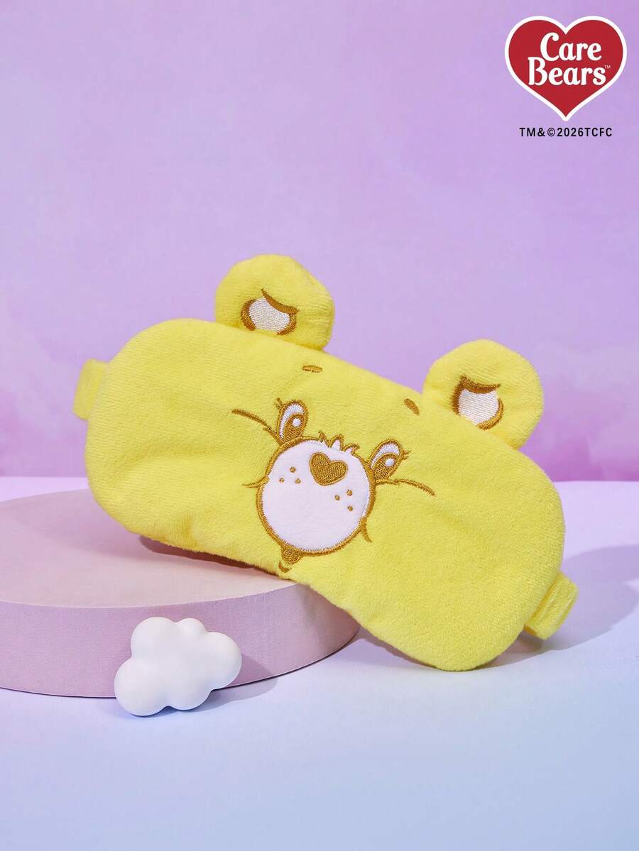 Care Bears slatka maska za spavanje sa vezenim medvedom, mekana, za blokiranje svetlosti