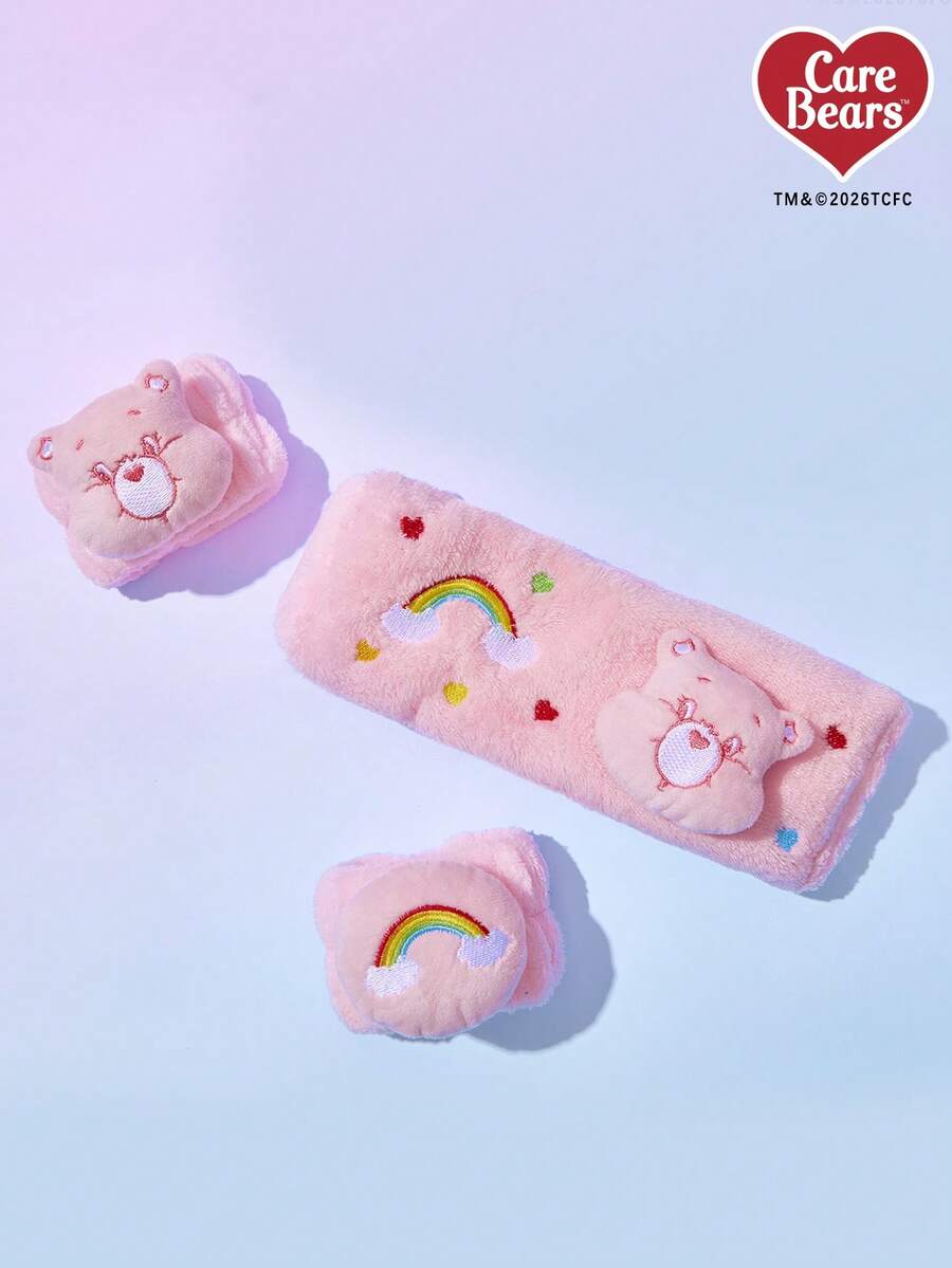 Care Bears 1 set roze plišana traka za kosu i traka za zglob sa crtanim medvedom