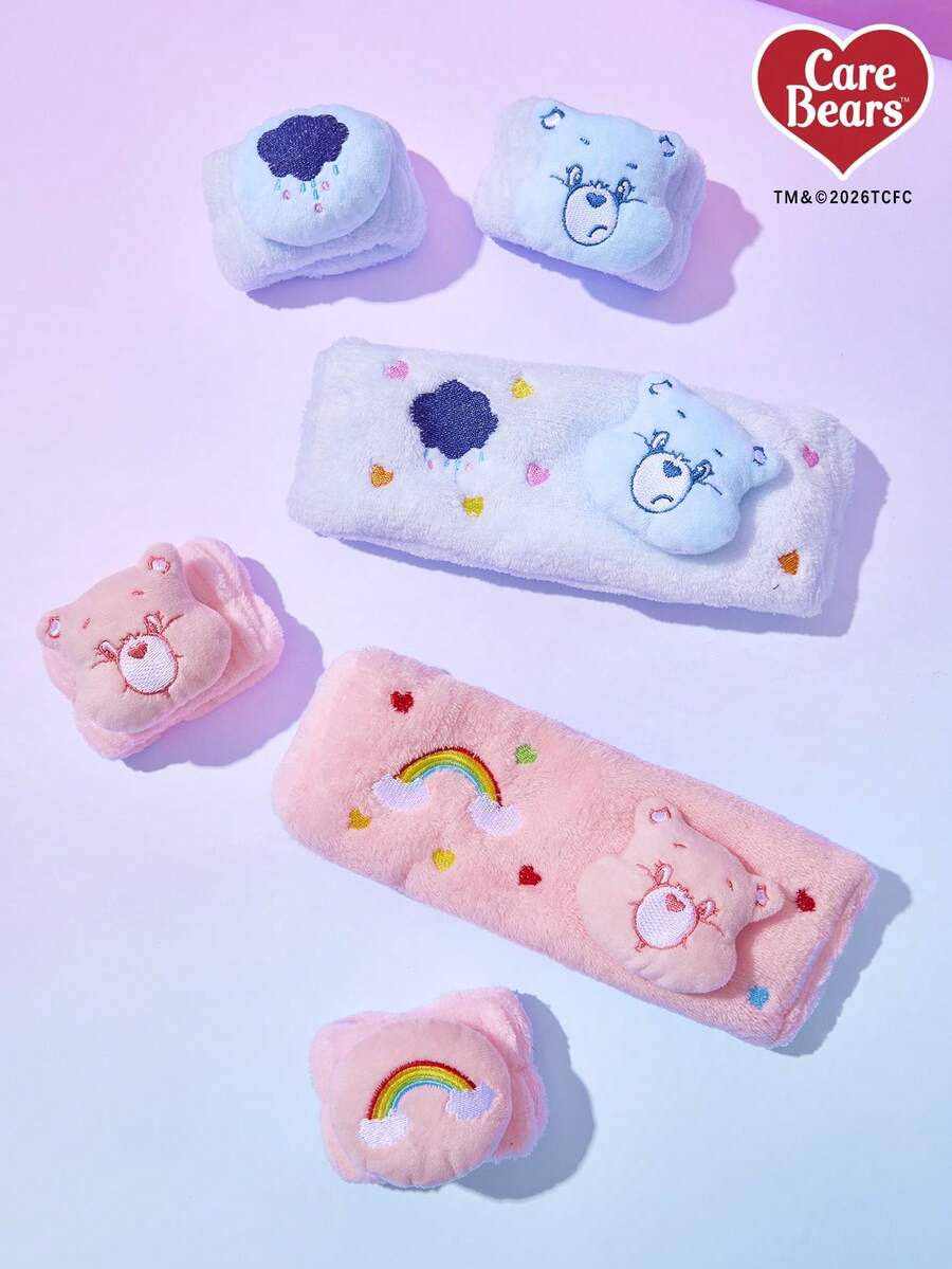 Care Bears 1 set roze plišana traka za kosu i traka za zglob sa crtanim medvedom