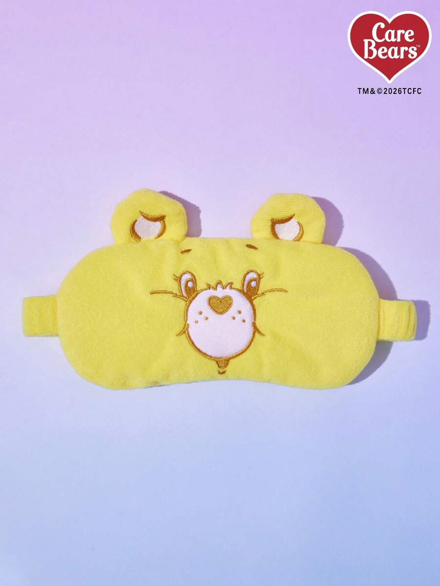Care Bears slatka maska za spavanje sa vezenim medvedom, mekana, za blokiranje svetlosti