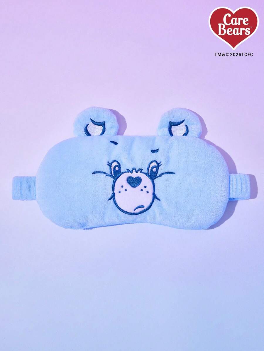 Care Bears slatka maska za spavanje sa vezenim medvedom, mekana, za blokiranje svetlosti