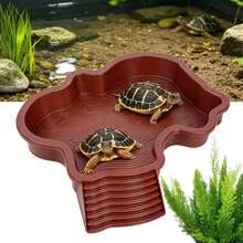 35 X 28.5 X 4.3 Cm Turtle Tank, ABS Turtle Bath Pool, Turtle Water Bowl, Reptile Water Bowl, Bath Tub With Ladder, Hermit Crab Bath