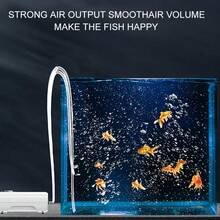 Quiet Aquarium Air Pump, Adjustable Air Flow Dual-Output Air Compressor, Fish Tank Oxygenator Pump, 220V-240V, 3.5W/8W