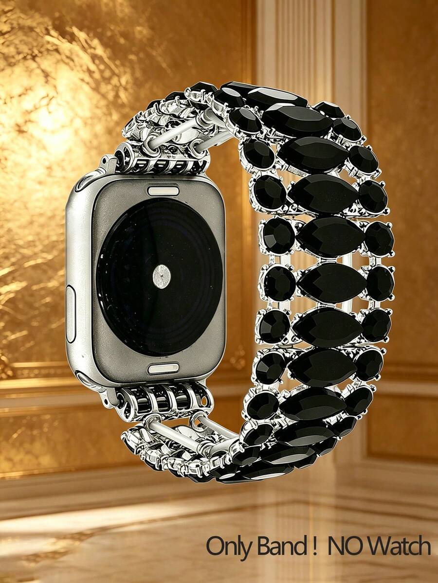 Luksuzna elastična narukvica za sat sa sjajnim kristalima, kompatibilna sa Apple Watch 38mm 40mm 41mm 42mm 44mm 45mm 49mm (S10 42)mm (S10 46)mm (S11 42)mm (S11 46)mm