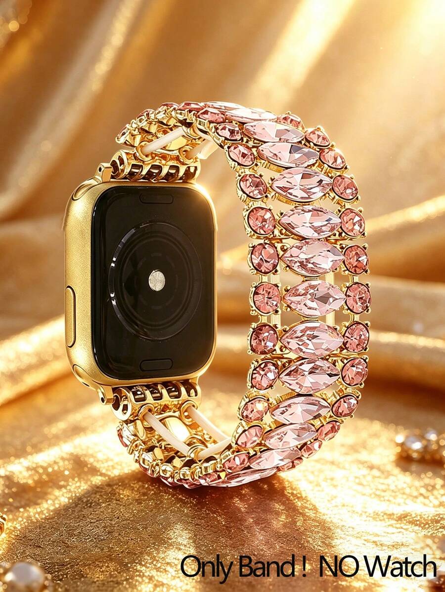 Luksuzna elastična narukvica za sat sa sjajnim kristalima, kompatibilna sa Apple Watch 38mm 40mm 41mm 42mm 44mm 45mm 49mm (S10 42)mm (S10 46)mm (S11 42)mm (S11 46)mm