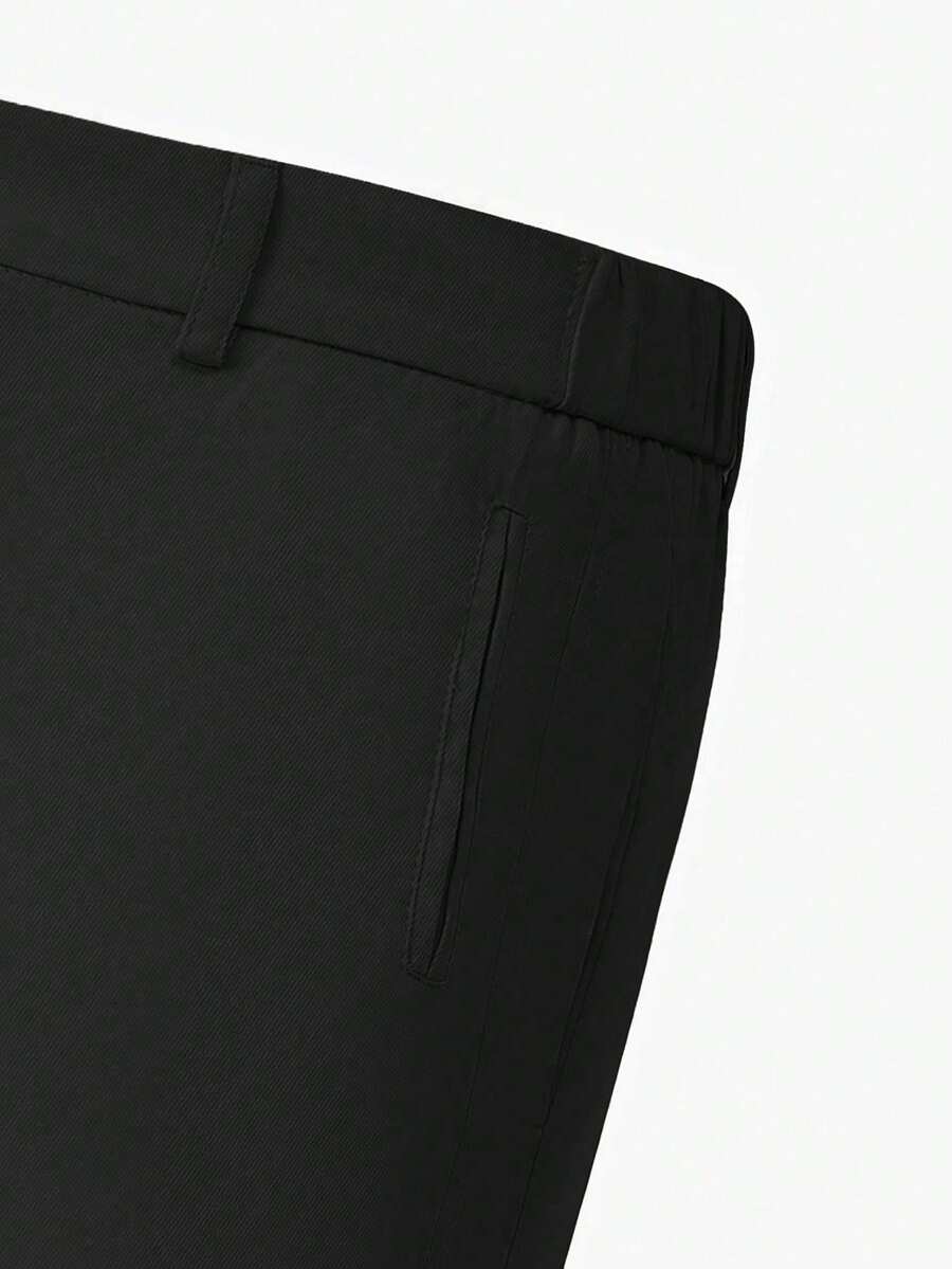 Muške ležerne pantalone za posao jednobojne sa kosim džepovima