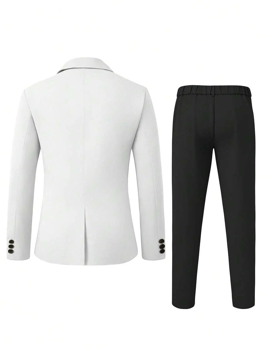 Muški poslovni set sa užim krojem, sako sa špicastim reverima i pantalone