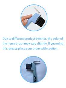 1pc Horseshoe Hook And Brush, Hoof Cleaning Tool, Riding Equipment, 2-In-1 Horse Hoof Scraper With Rubber Handle, Hanging Hole Design, Space-Saving And Easy To Use. Suitable For Cleaning Horse Hooves, Cow Hooves, Sheep Hooves, Outdoor Work Boots