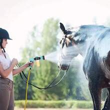 Pet Horse Bath Spray Nozzle With Adjustable High Pressure Spray Head, Soft Hose Dog Bath Spray Gun, Car Wash Gardening Animal Horse Cleaning Tool