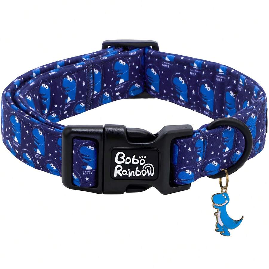 Bobo Rainbow ogrlica za pse sa printom dinosaura, podesiva
