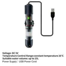 1pc Mini Fish Tank Heater, Automatic Temperature Control Heating Rod For Turtles, Micro Small Aquarium Heating Rod