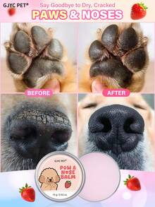 GJYC PET 6 Soothing Formula Dog Paw & Nose Balm - Repair Dry Cracked Paws & Nose | With Shea Butter & Coconut Oil | All Season Protection