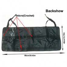 1pc Car Trunk Storage Mesh Bag, Organizer Compartment Holder For SUV, MPV, Rear Seat, For Umbrella, Racket