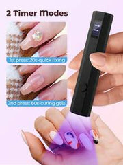 JMMO Portable Handheld Nail Dryer Lamp, UV/LED Nail Curing Light For All Gel Nail Polish, USB Rechargeable, Fast Drying Nail Lamp