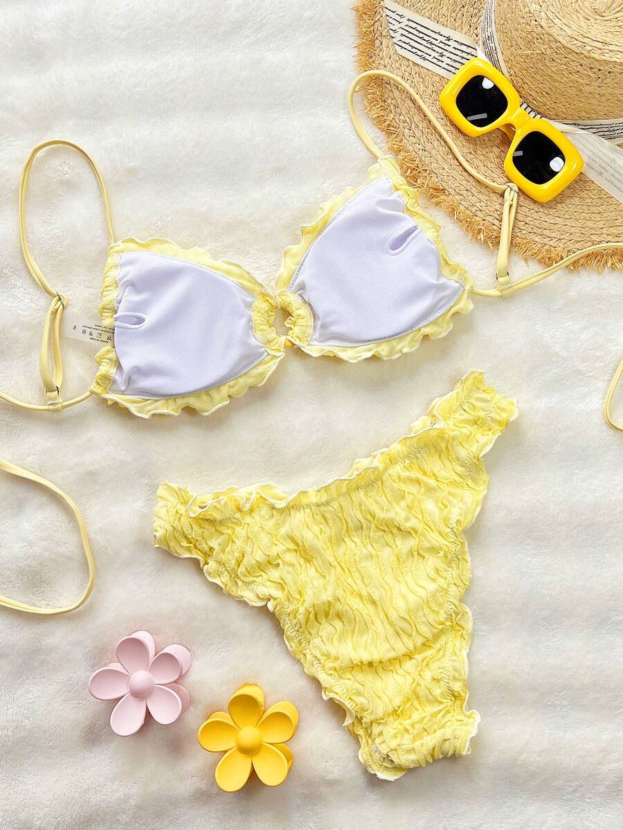 Jednobojni  Casual Bikini Set za Žene