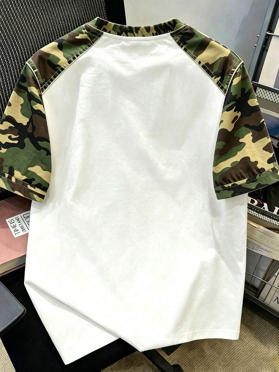 Muška ležerna streetwear majica kratkih rukava sa okruglim izrezom