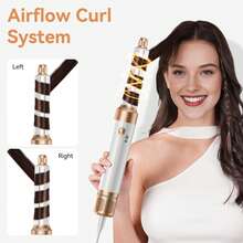 UKLISS 7-In-1 Auto Curling Hot Air Styler, 110K RPM High-Speed Brushless Motor Blow Dryer Brush, Professional Salon Straightener & Curler, Multi-Detachable Heads Negative Ion Styling Tool, Portable Travel Hot Air Styling Gift Set For All Hair Types