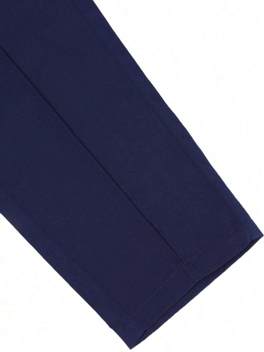 Muške ležerne pantalone za odelo jednobojne sa džepovima, formalne