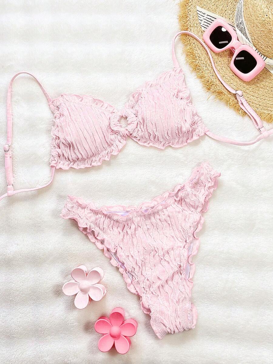 Jednobojni  Casual Bikini Set za Žene